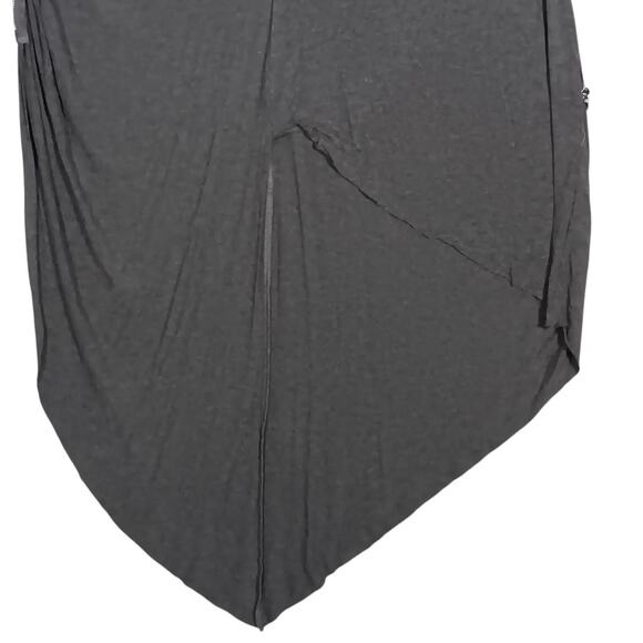 ANGL Bodycon Assymetrical Dress Size Small Wrap Zipper Pullover 3/4 Sleeve - Picture 8 of 12